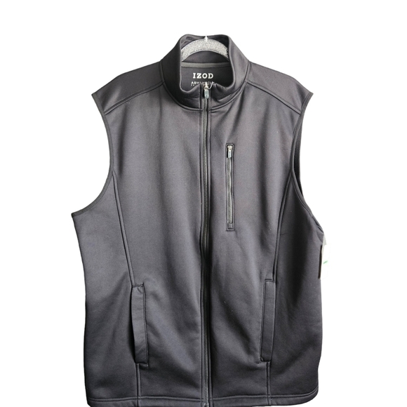 IZOD Men's Advantage Performance Full Zip Sweater Fleece Vest NWT - Picture 1 of 11
